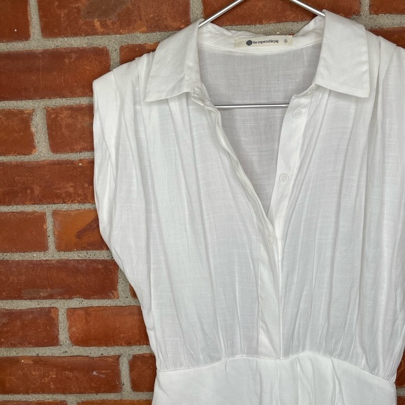 NWT The impeccable pig white faux wrap romper - Picture 5 of 8